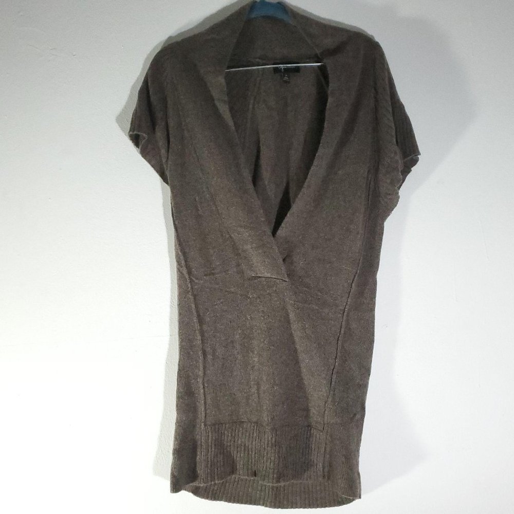 Aqua Cashmere Brown Tunic V neck S
